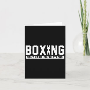 Cartão Boxing Fight Duro Finish Strong Boxote Dif