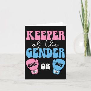 Cartão Boxing Gender Reveal Idea Party Keeper Of The Gend