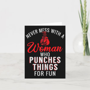 Cartão Boxing Nunca Mete Com Uma Mulher Que Punha As Cois
