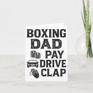 Cartão Boxing Pai Pay Drive Clap Engraçado Pais Pais