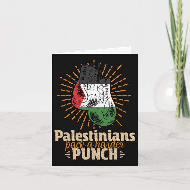 Cartão Boxing palestino de Lutas (Frente)