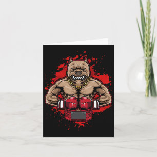 Cartão Boxing Pit Bull ama Pitbulls Workout Animal