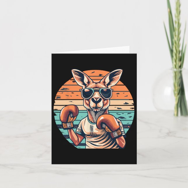 Cartão Boxing Roger Australiano Kangaroo Boxer Kang (Frente)