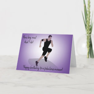 Cartão Boy Amputee Runner Birthday