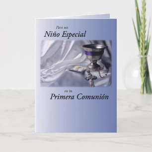 Cartão Boy First Holy Communion in Spanish