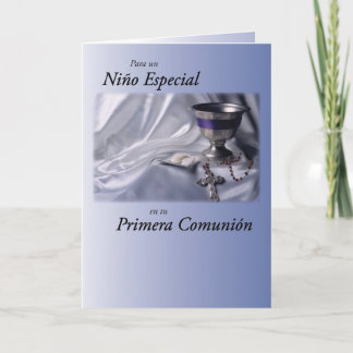 Cartão Boy First Holy Communion in Spanish