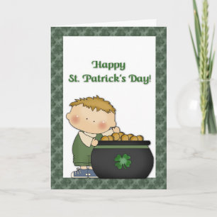 Cartão Boy Gold St. Patricks Day