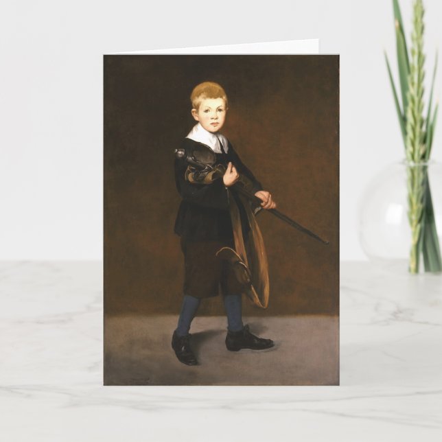 Cartão Boy With a Sword (por Edouard Manet) (Frente)