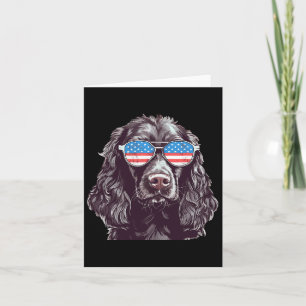 Cartão Boykin Spaniel Usa American Flag Dog Sungs 4th O