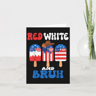 Cartão Boys Red White E Bruh Popsicle Men 4 de julho de A