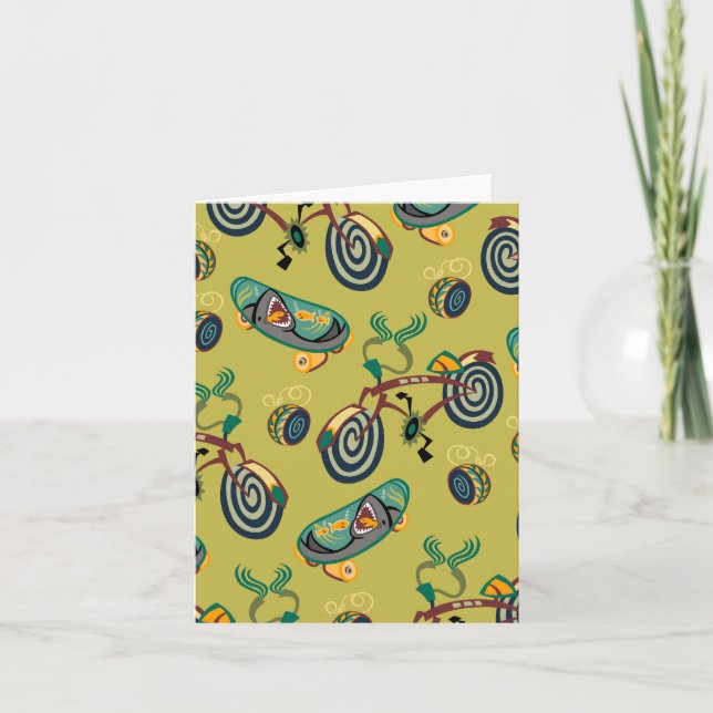 Cartão Boys Sharks Note Card (Frente)