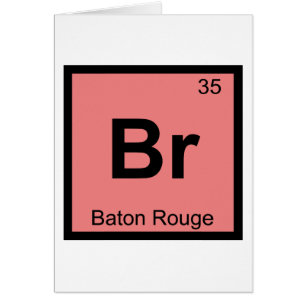 Cartão Br - Baton Rouge Louisiana Símbolo da Química