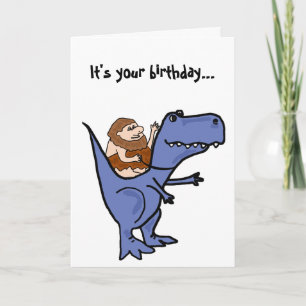 Cartão BR- Funny T-Rex Birthday Card
