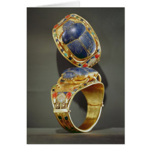 Cartão Bracelete do escaravelho, do túmulo de Tutankhamun