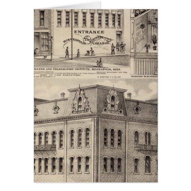 Cartão Brackett's Block, Minnesota (Frente)