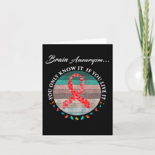 Cartão Brain Aneurysm Warrior Eu estou bem 1