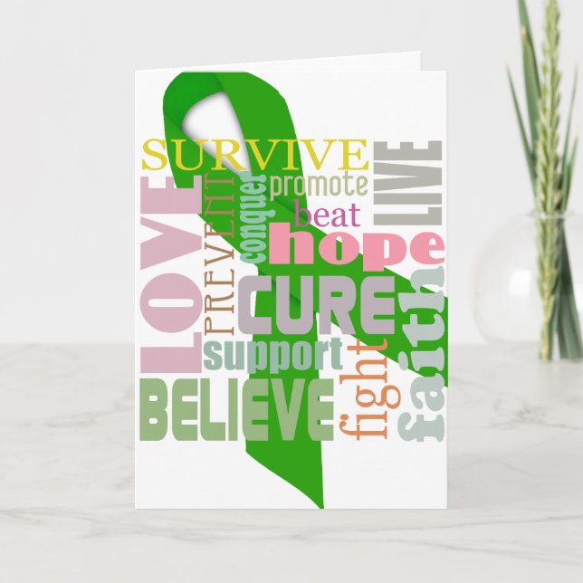 Cartão Brain Injury Inspirational Words Greeting Card (Frente)