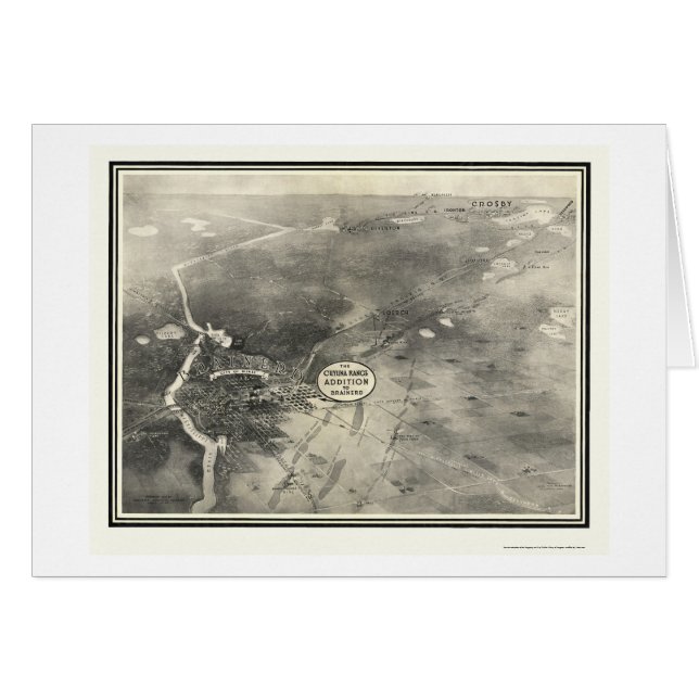 Cartão Brainerd, mapa panorâmico do manganês - 1914 (Frente Horizontal)