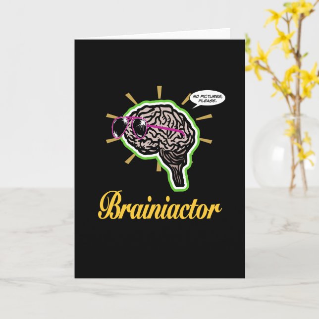 Cartão Brainiator Preto BG Vertical (Flor Amarela)