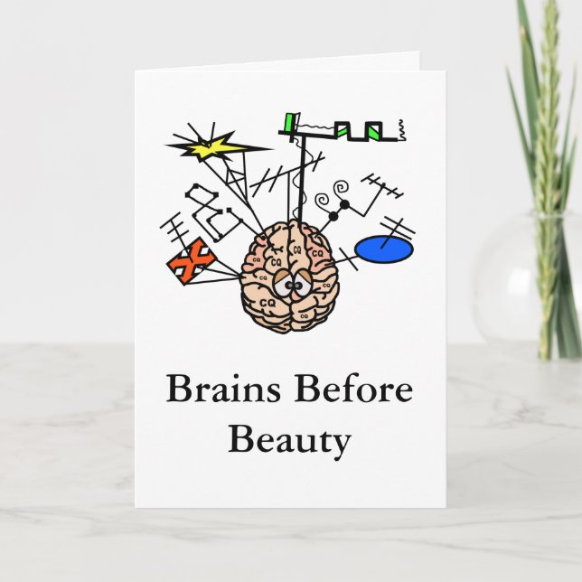 Cartão Brainy Ham Radio Funny Birthday Card Personalize-o (Frente)