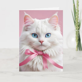 Cartão Branca de Aniversário com Arco