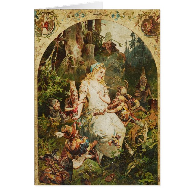 Cartão Branca de Neve e Sete Anões (Frente)