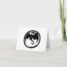 Cartão branco Black Dragon