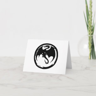 Cartão branco Black Dragon
