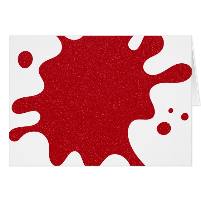 Cartão Branco com respingo de Vermelho Tomate pers (Frente Horizontal)