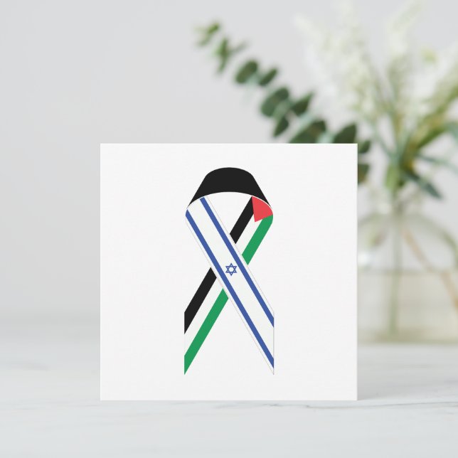 Cartão branco da Faixa de Paz de Israel e da Pales (Em pé/Frente)