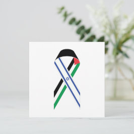 Cartão branco da Faixa de Paz de Israel e da Pales