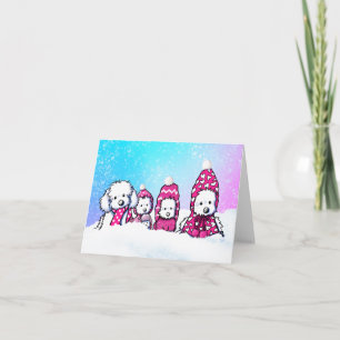 Cartão Branco de Maltês de Inverno