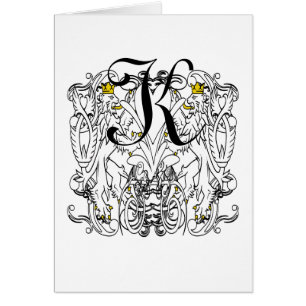 Cartão Branco desenfreado com coroas do ouro, língua do