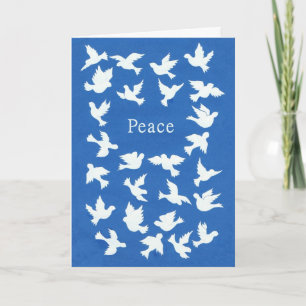 Cartão branco do Passover das pombas