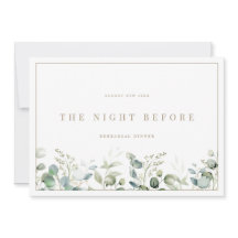 Cartão branco Elegante Eucalyptus