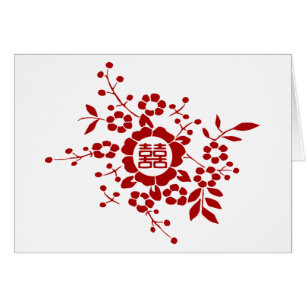 Cartão Branco • Flores de corte de papel • Felicidade