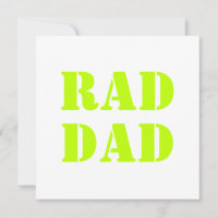 Cartão branco-moderno verde-Pai neon
