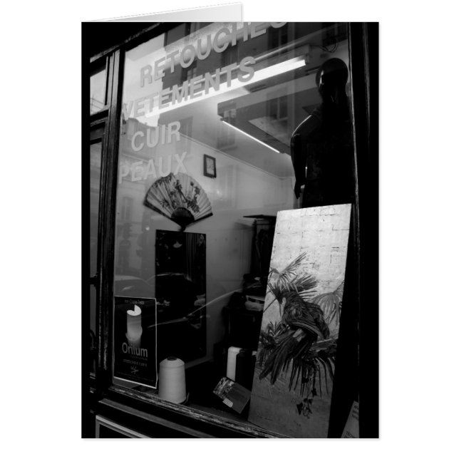 Cartão branco preto Rue Gassendi Paris 30ter (Frente)