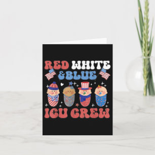 Cartão Branco Vermelho &amp; Tripulação Azul Nicu Groovy 