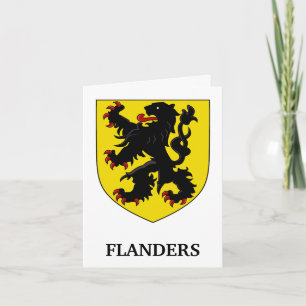 Cartão Brasão de Armas de Flandres Leão Heraldico