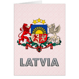 Cartão Brasão de Latvia