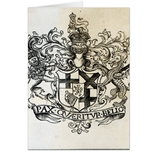 Cartão Brasão de Oliver Cromwell (Frente)
