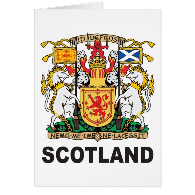 Cartão Brasão de Scotland (Frente)