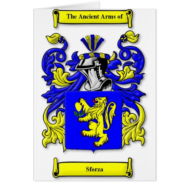 Cartão Brasão de Sforza (Frente)