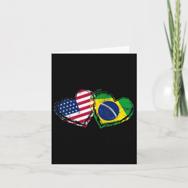 Cartão Brasil: Bandeira Americana Corta Amor Americano Br (Frente)