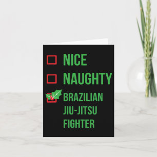 Cartão Brasil: Jiu-jitsu Combatendo Funny Pajama no Natal