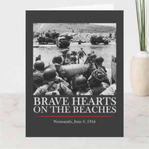 Cartão Brave Hearts On The Beaches - WW2 D-day