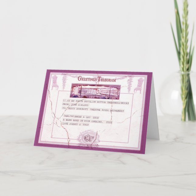 Cartão Break a Leg (Frente)