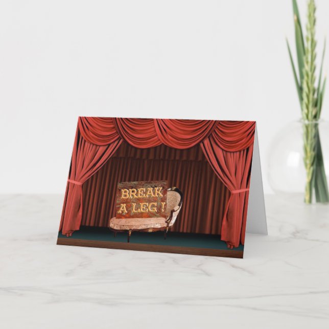 Cartão Break a Leg (Frente)