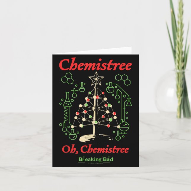 Cartão Breaking Bad Oh Chemistree Funny Christmas Science (Frente)